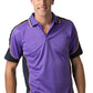 Be Seen-Be Seen Men's Polo Shirt With Striped Collar 5th( 6 Color )-Purple-Navy-Gold / XS-Uniform Wholesalers - 3