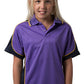 Be Seen-Be Seen Kids Polo Shirt With Striped Collar 4th(14 Color )-Purple-Navy-Gold / 6-Uniform Wholesalers - 3