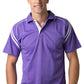 Be Seen-Be Seen Men's Sleeve Polo Shirt With Striped Collar 2nd( 8 Color )-Purple-White / S-Uniform Wholesalers - 5