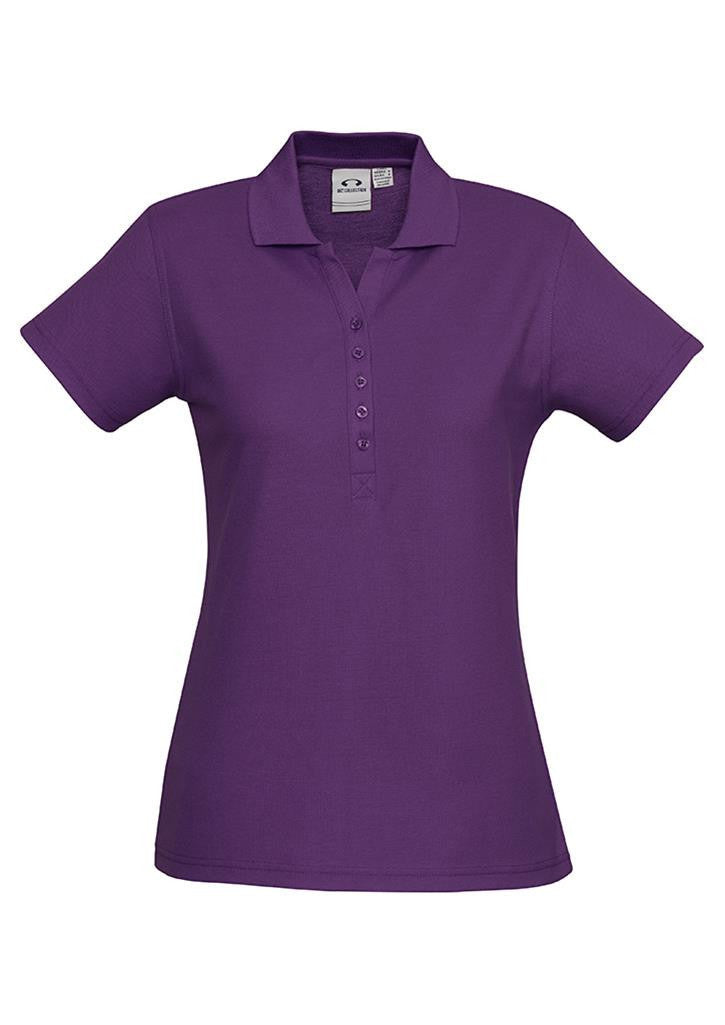 Biz Collection-Biz Collection Ladies Crew Polo(1st 10 Colours)-Purple / 8-Uniform Wholesalers - 5
