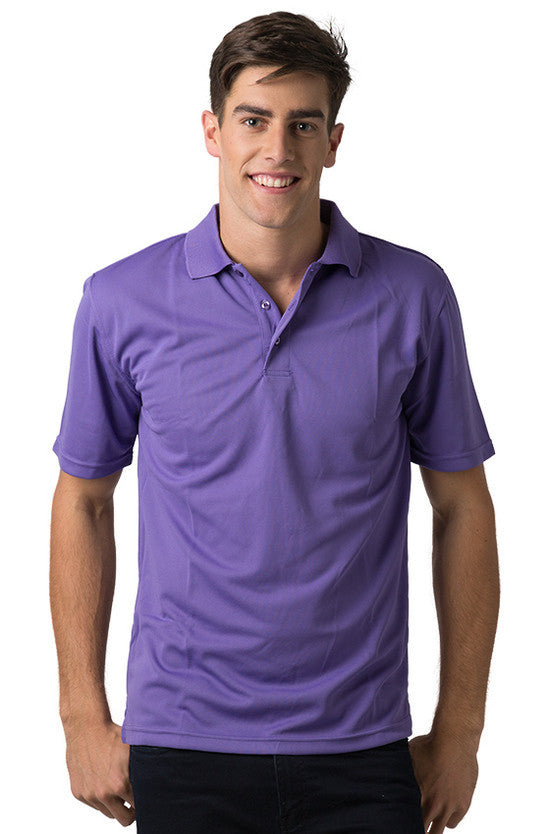 Be Seen-Be Seen Men's Plain Polo Shirt-Purple / S-Uniform Wholesalers - 7