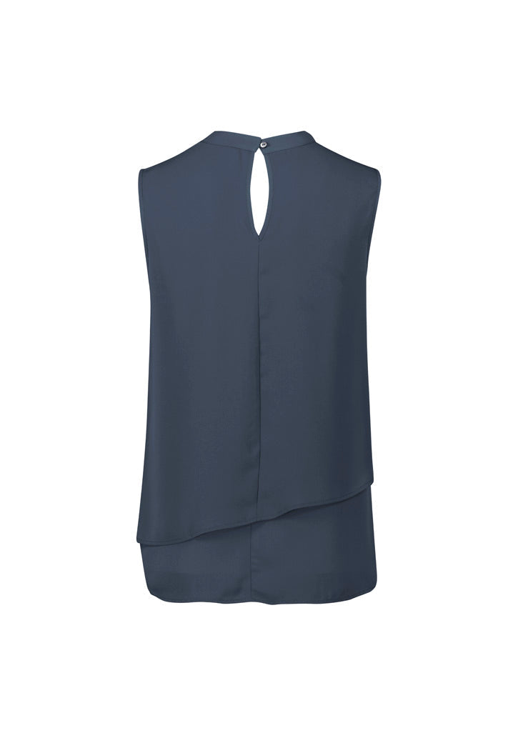 Biz Corporate Seville Womens Sleeveless Layered Blouse (RB260LN)