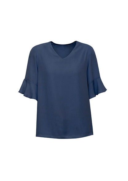 Biz Corporate Womens Aria Fluted Sleeve Blouse RB966LS