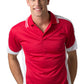 Be Seen-Be Seen Men's Polo Shirt With Striped Collar 5th( 6 Color )-Red-White-White / XS-Uniform Wholesalers - 6