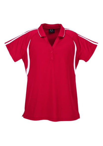 Biz Collection-Biz Collection Ladies Flash Polo 2nd (6 Colour )-Red / White / 8-Uniform Wholesalers - 2