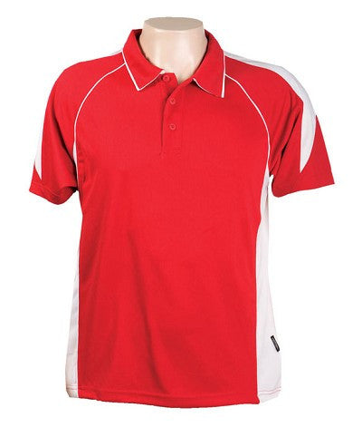 Australian Spirit-Aus Spirt Olympikool Mens Polo 2nd ( 8 Colour )-Red / White / L-Uniform Wholesalers - 8
