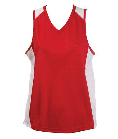 Australian Spirit-Aus Spirt Olympikool Ladies Singlet 2nd ( 9 Colour )-Red/White / 8-Uniform Wholesalers - 7