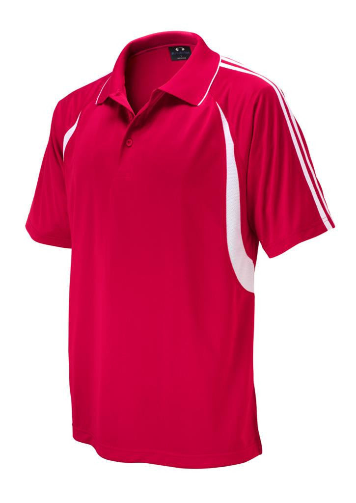 Biz Collection-Biz Collection Mens Flash Polo 1st (  9 Colour )-Red / White / Small-Uniform Wholesalers - 8