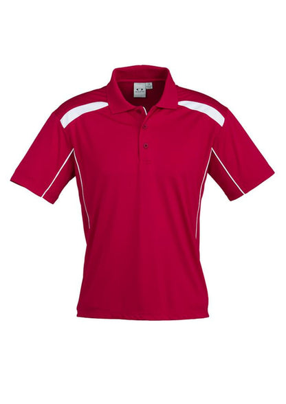 Biz Collection-Biz Collection Mens United Short Sleeve Polo 2nd  ( 10 Colour )-Red / White / Small-Uniform Wholesalers - 2