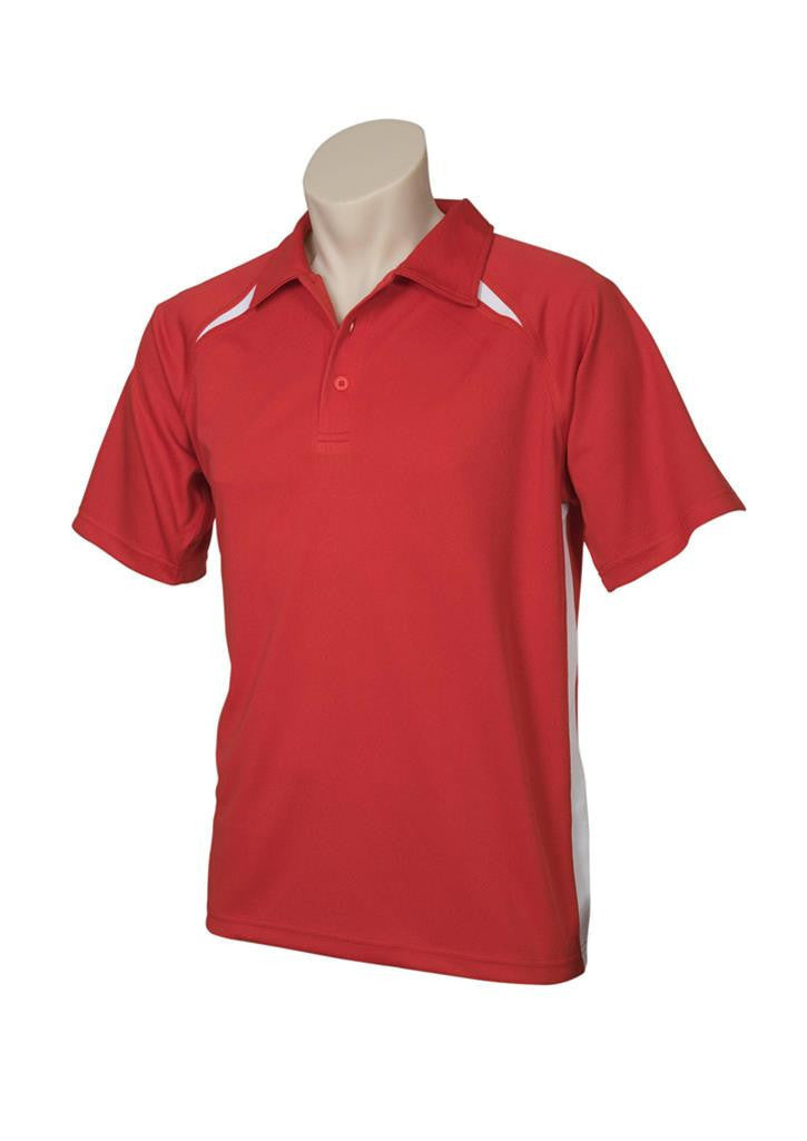 Biz Collection-Biz Collection  Mens Splice Polo 1st ( 10 Colour )-Red / White / Small-Uniform Wholesalers - 9