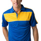 Be Seen-Be Seen Men's Polo With Contrast Shoulder-Royal-Light Gold-White / XS-Uniform Wholesalers - 9