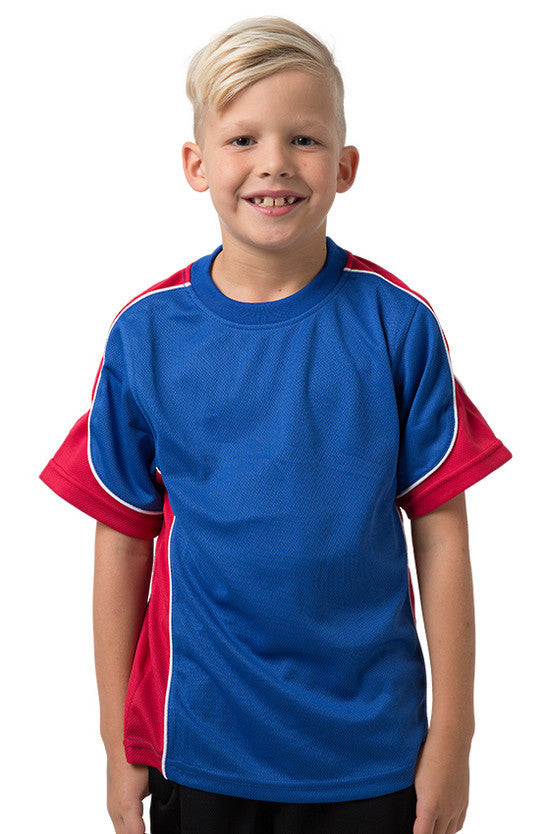 Be Seen-Be Seen Kids Short Sleeve T-shirt-Royal-Red-White / 6-Uniform Wholesalers - 10
