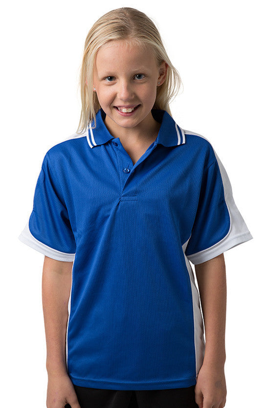 Be Seen-Be Seen Kids Polo Shirt With Striped Collar 4th(14 Color )-Royal-White-White / 6-Uniform Wholesalers - 12