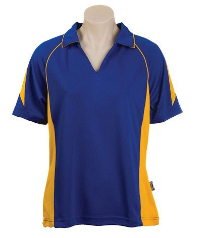 Australian Spirit-Aus Spirt Olympikool Ladies Polo 3rd ( 5 Colour )-Royal blue / Gold / 8-Uniform Wholesalers - 3