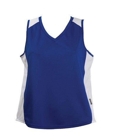 Australian Spirit-Aus Spirt Olympikool Ladies Singlet 2nd ( 9 Colour )-Royal/White / 8-Uniform Wholesalers - 9