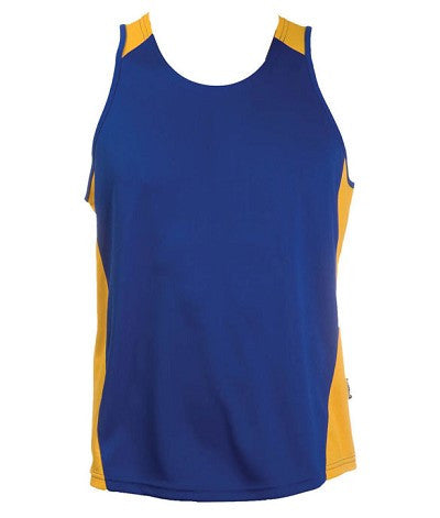 Australian Spirit-Aus Spirt Olympikool Mens Singlets 2nd ( 8 Colour )-Royal blue / Gold / M-Uniform Wholesalers - 7