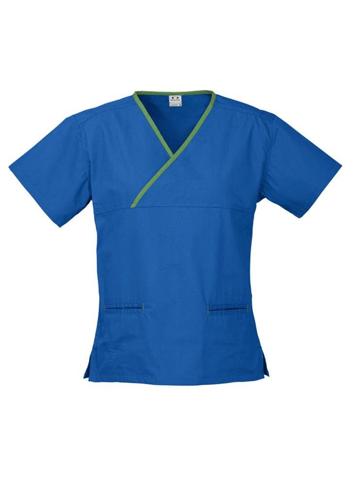 Biz Collection Womens Contrast Scrub Top (H10722)