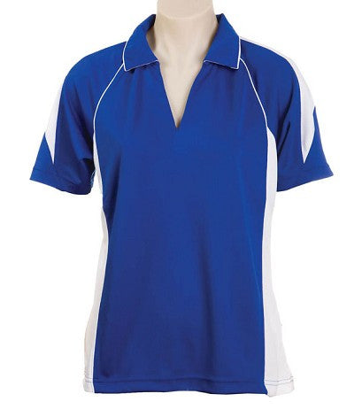 Australian Spirit-Aus Spirt Olympikool Ladies Polo 3rd ( 5 Colour )-Royal blue / White / 8-Uniform Wholesalers - 4