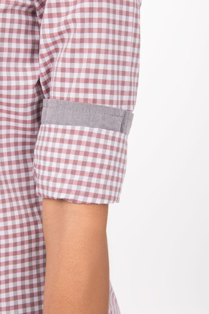 Chef Works Modern Gingham Women's Long Sleeve Dress Shirt (SHC05W)
