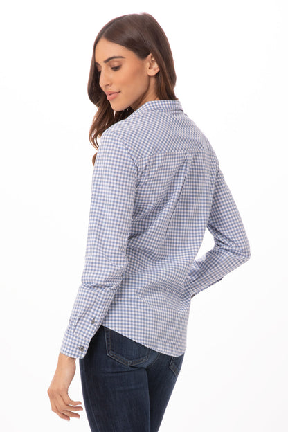 Chef Works Long Sleeve Women Gingham Shirt-(SHC05W)