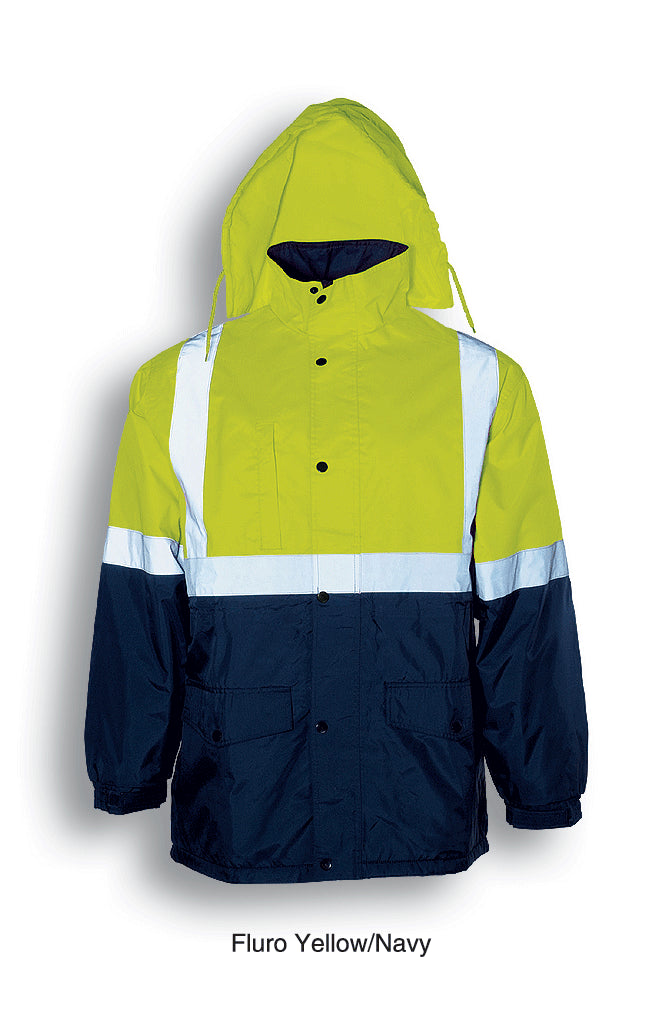 Bocini Hi-Vis Polar Fleece Lined Jacket With Tape-(SJ0430)