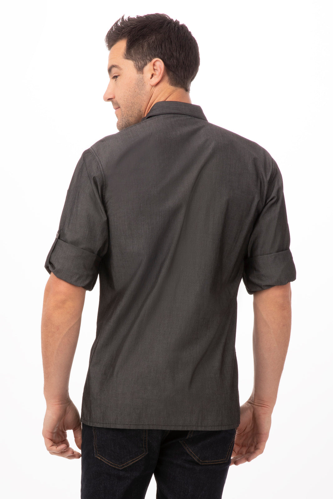 Chef Works Detroit Long-Sleeve Denim Shirt-(SKL001)