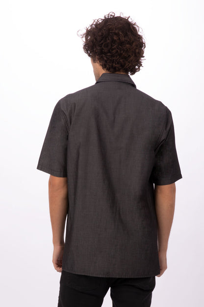 Chef Works Detroit Men's Short Sleeve Denim Shirt (SKS002)