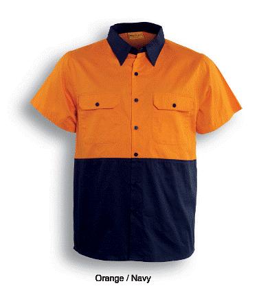 Bocini Hi-Vis Cotton Twill Short Sleeve Shirt (SS1012)