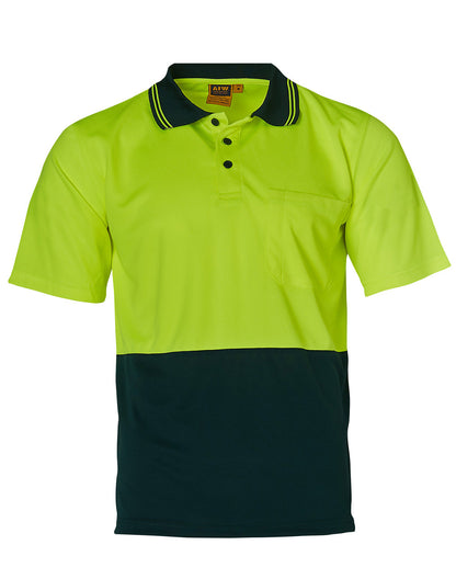 Winning Spirit Hi Visibility Short Sleeve Cooldry Micro-Mesh Safety Polo (SW01CD)