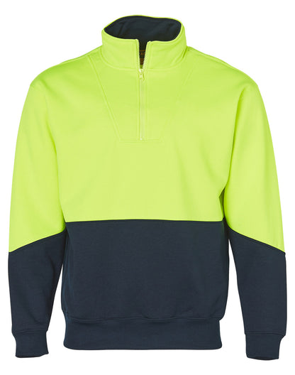 Winning Spirit Men's Hi-Vis Long Fleece Sweat with Collar (SW13A)