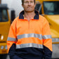 Winning Spirit Men's Hi-Vis Long Fleece Sweat with Collar and 3M Tapes (SW14)