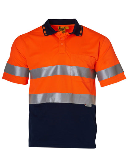 Winning Spirit High Visibility Short Sleeve Safety Polo 3M Reflective Tapes-(SW17A)