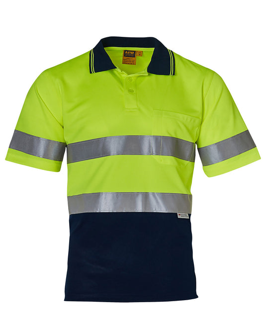 Winning Spirit High Visibility Short Sleeve Safety Polo 3M Reflective Tapes-(SW17A)