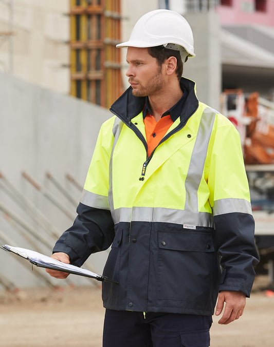 Winning Spirit Hi-Vis Safety Jacket With Mesh Lining & 3m Tapes (SW18A)