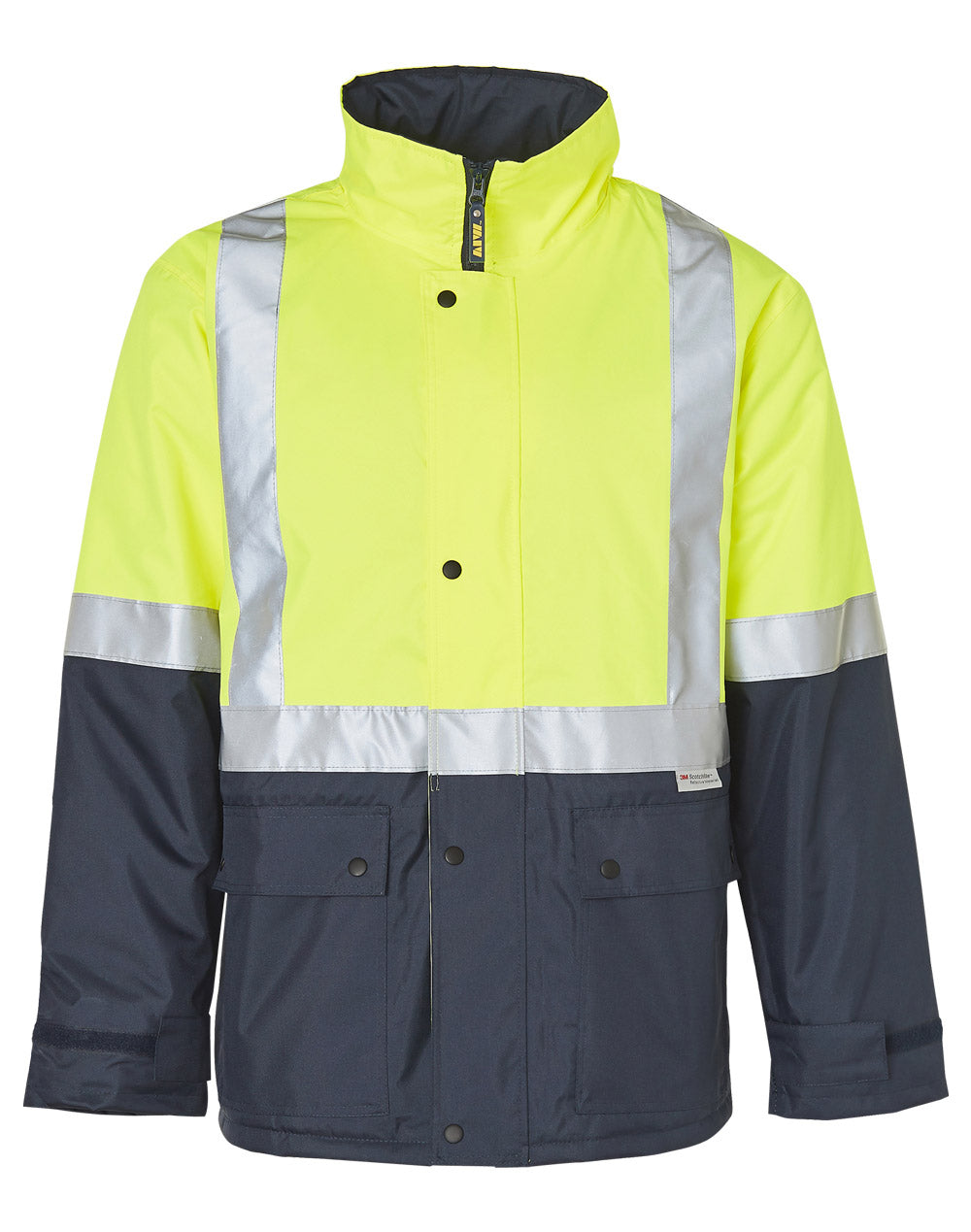 Winning Spirit Hi-Vis Two Tone Rain Proof Jacket With Quilt Lining (SW28A)