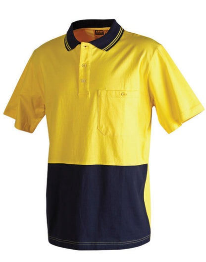 Winning Spirit 100% Cotton Jersey Safety Polo (SW35)