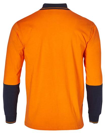Winning Spirit Cotton Jersey Two Tone Long Sleeve Safety Polo (SW36)