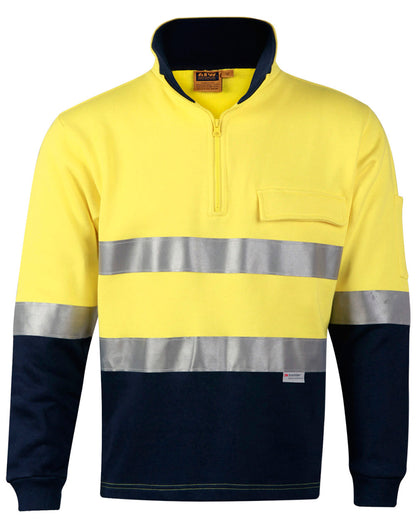 Winning Spirit Hi-vis Two Tone Cotton Fleecy Sweat (SW48)