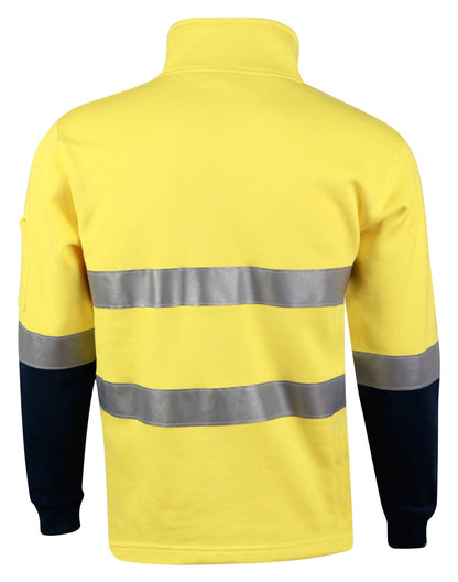 Winning Spirit Hi-vis Two Tone Cotton Fleecy Sweat (SW48)