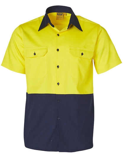 Winning Spirit High Visibility Short Sleeve Work Shirts-(SW53)