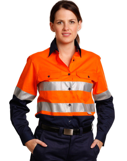 Winning Spirit Womens Long Sleeve Safety Shirt-(SW65)