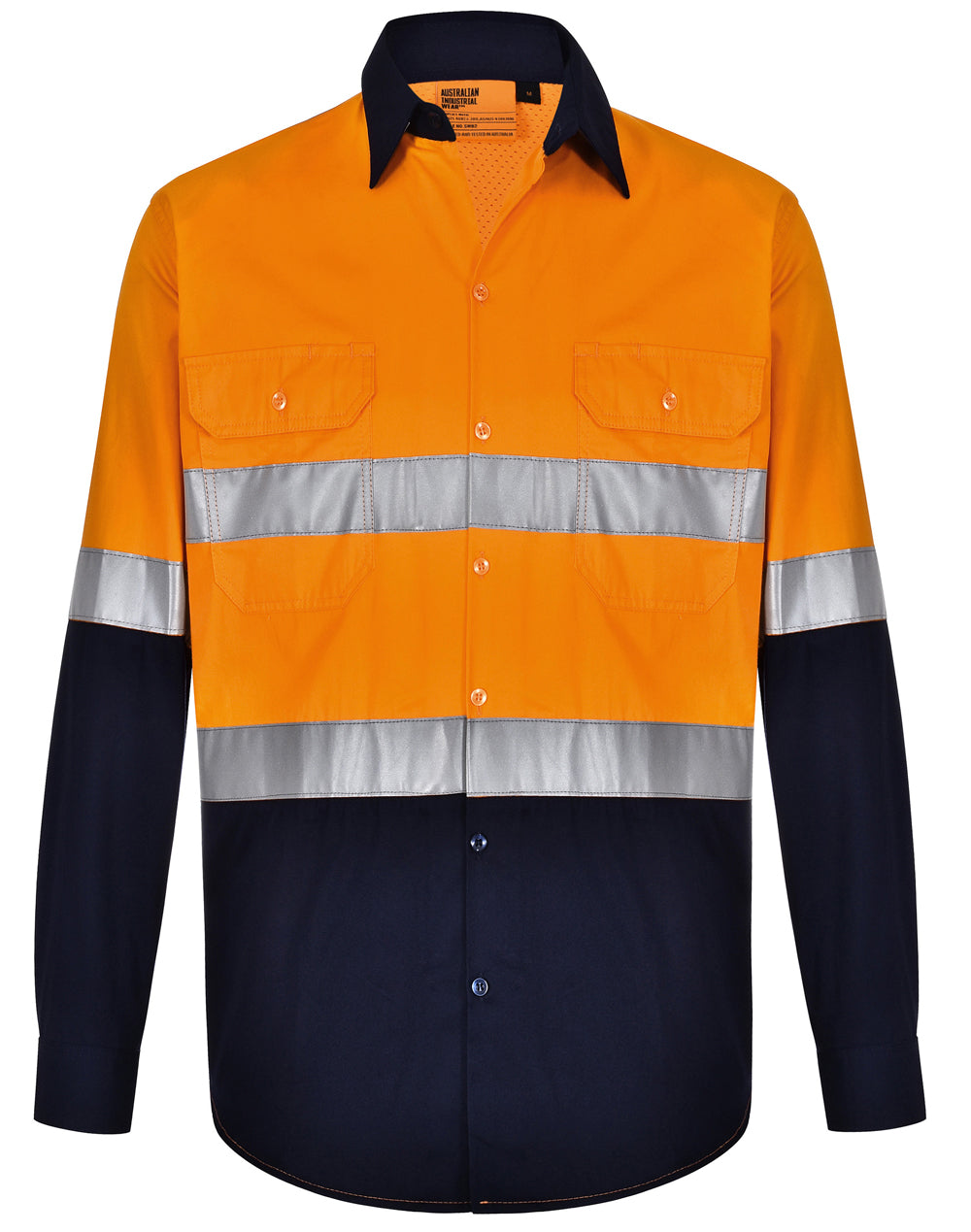 Winning Spirit Unisex HI VIS Cool-Breeze Safety LS Shirt (GENERIC TAPE) (SW82)