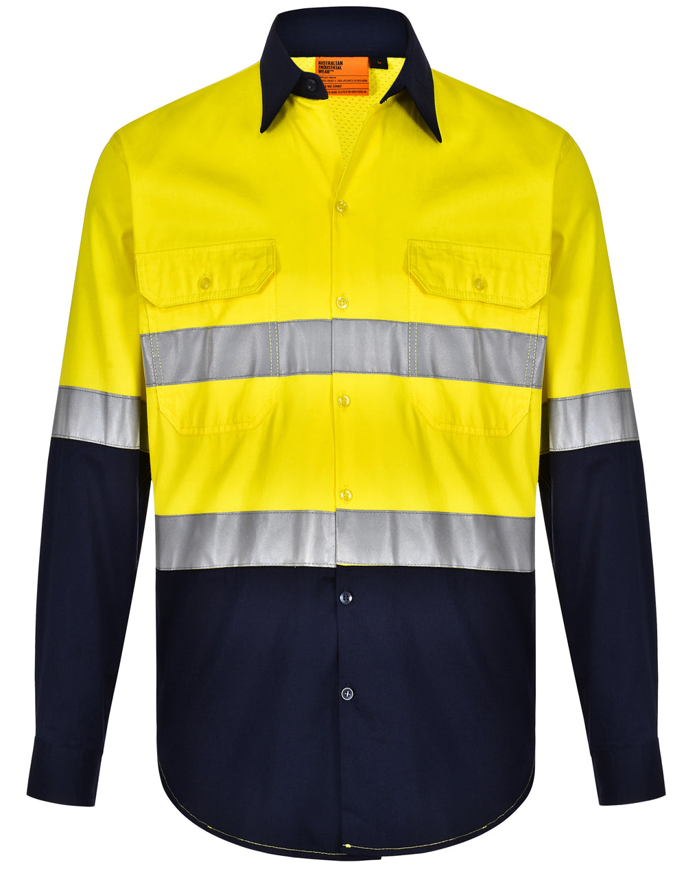 Winning Spirit Unisex HI VIS Cool-Breeze Safety LS Shirt (GENERIC TAPE) (SW82)