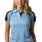 Be Seen-Be Seen Ladies Polo Shirt With Contrast Sleeve Edge Piping 2nd( 8 Color )-Sky-Navy-White / 8-Uniform Wholesalers - 8