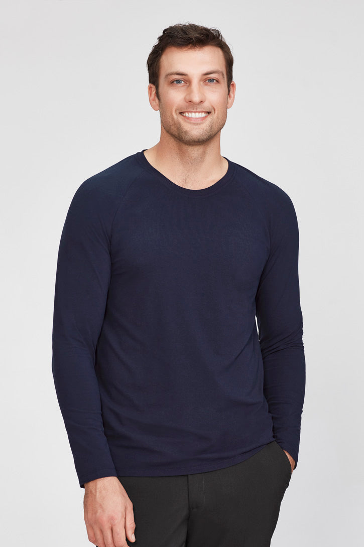 Biz Care Performance Mens Cotton Long Sleeve Tee (CT247ML)