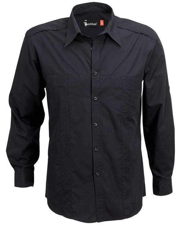 identitee-Identitee Mens Murray L/S Shirt-Black / S-Uniform Wholesalers - 2