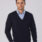 Winning Spirit Men's V-Neck Wool/Acrylic Knit Jumper (WJ01)