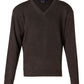 Winning Spirit Men's V-Neck Wool/Acrylic Knit Jumper (WJ01)