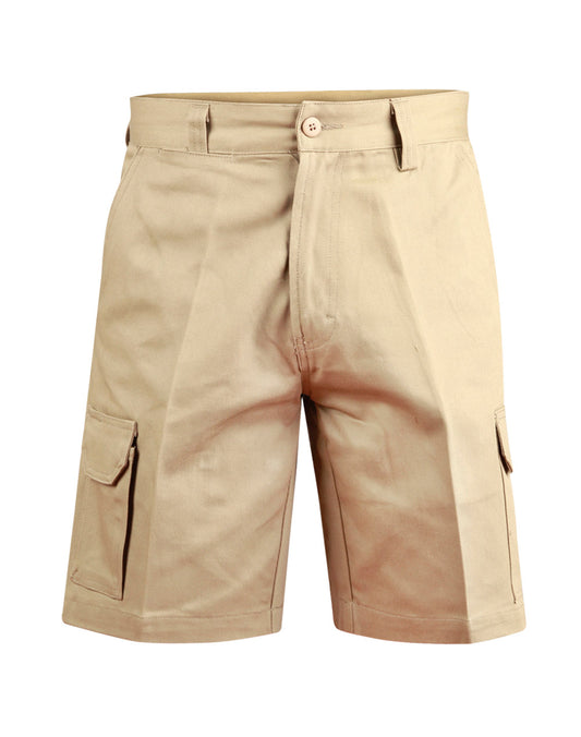 Winning Spirit Men's Cotton Pre-shrunk Drill Shorts (WP06)