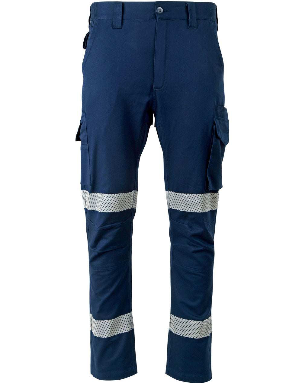 Winning Spirit Unisex Cotton Stretch Rip-Stop Work Pants With Segmented Tape (WP26HV)